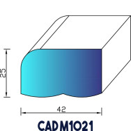 Profil Mousse EPDM CAD M1021
