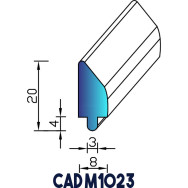 Profil Mousse EPDM CAD M1023