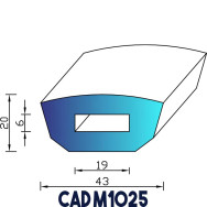 Profil Mousse EPDM CAD M1025