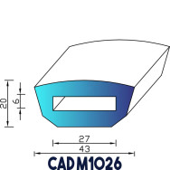 Profil Mousse EPDM CAD M1026