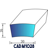 Profil Mousse EPDM CAD M1028