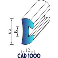 Profil Liston CAD 1000 Joint EPDM - Au mètre