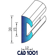 Profil Liston CAD 1001 Joint EPDM - Au mètre