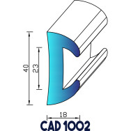 Profil Liston CAD 1002 Joint EPDM - Au mètre