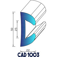 Profil Liston CAD 1004 Joint EPDM - Au mètre