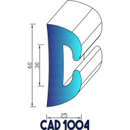Profil Liston CAD 1004 Joint EPDM - Au mètre