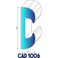 Profil Liston CAD 1006 Joint EPDM - Au mètre
