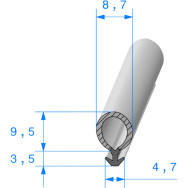 Joint de Rainure EPDM Bi-Matière Ref 624