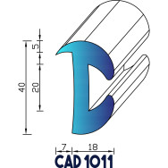 Profil Liston CAD 1011 Joint EPDM - Au mètre