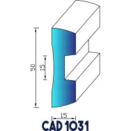 Profil Liston CAD 1031  Joint EPDM - Au mètre