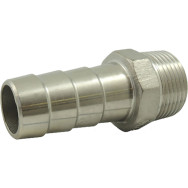 Raccord Cannelé Droit Mâle Inox