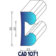 Profil Liston CAD 1071 Joint EPDM - Au mètre