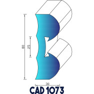 Profil Liston CAD 1073 Joint EPDM - Au mètre