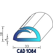 Profil Liston CAD 1084 Joint EPDM