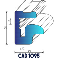 Profil Liston CAD 1095 Joint EPDM - Au mètre