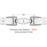 Joint Brosse Centrale sur Support 10mm