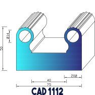 Profil Liston CAD 1112 Joint EPDM - Au mètre