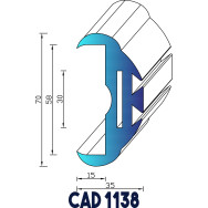 Profil Liston CAD 1138 Joint EPDM