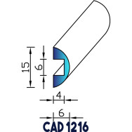 Profil Galon pour Liston CAD 1216