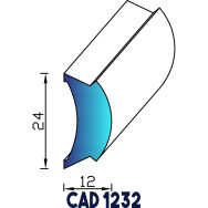 Profil Galon pour Liston CAD 1232