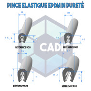 Profil Pince Élastique EPDM Bi Dureté