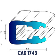 Profil Liston CAD 1743 Joint EPDM