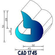Profil Liston CAD 1745 Joint EPDM