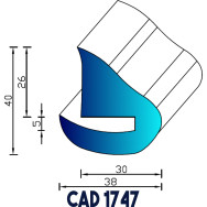 Profil Liston CAD 1747 Joint EPDM