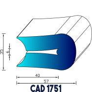 Profil Liston CAD 1751 Joint EPDM