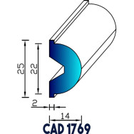 Profil Galon pour Liston CAD 1769