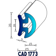 Profil Galon pour Liston CAD 1773 EPDM