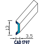 Profil Galon pour Liston CAD 1797 - Au mètre