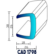 Profil Liston pour Jupe de Coque CAD 1798 EPDM