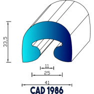 Profil Liston CAD 1986 EPDM