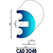Profil Liston CAD 3048 EPDM