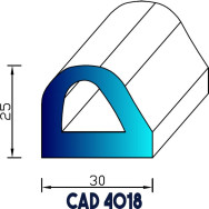 Profil Industrie CAD 4018 EPDM